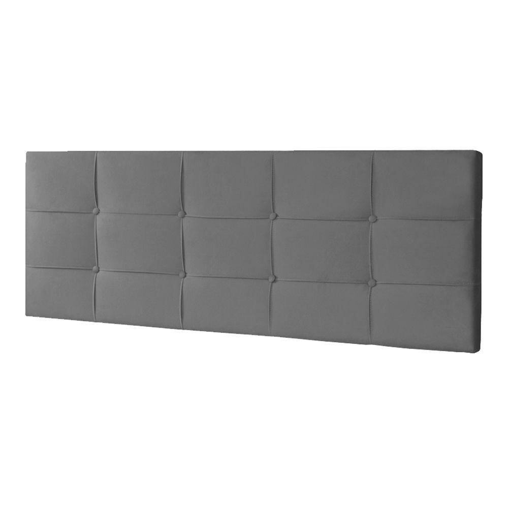 Cabeceira Painel Casal 1,40m Roma Suede Cinza