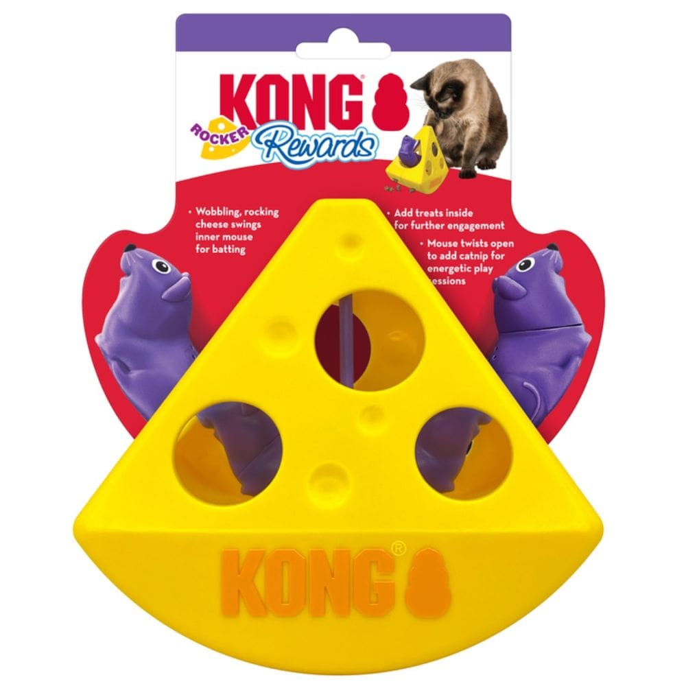 Brinquedo Rewards Rocker Cheese Queijo Dispenser de Ração e Petiscos Para Gatos
