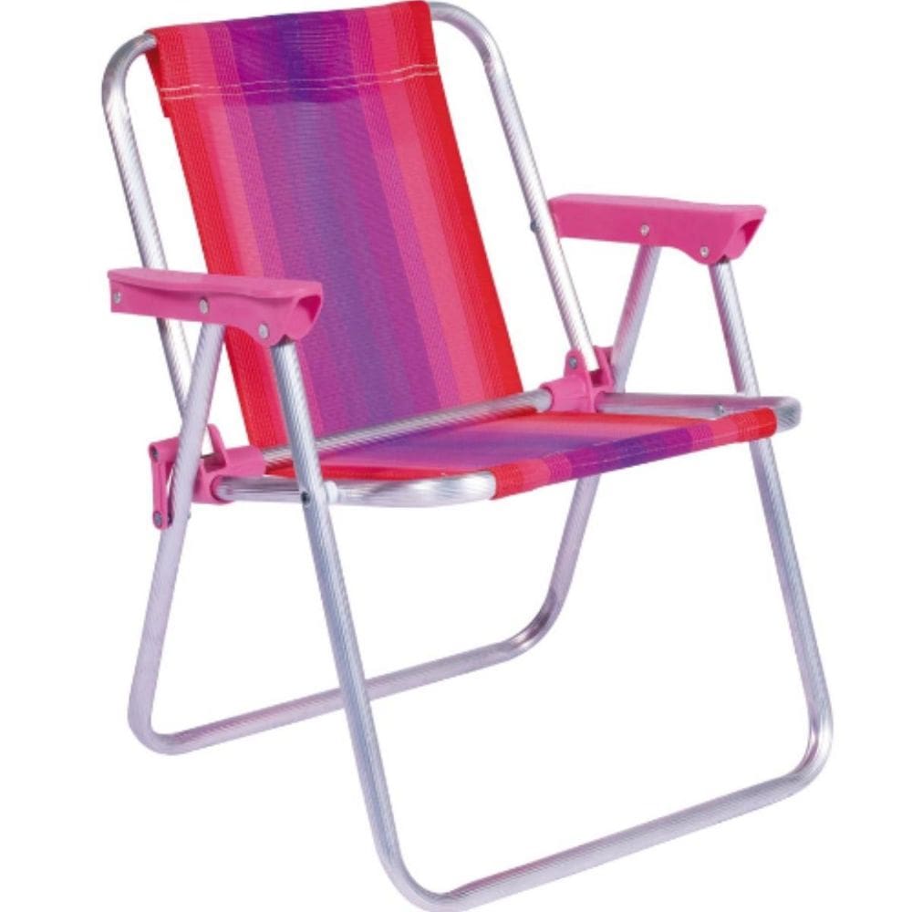 Cadeira Infantil Alta Alumínio Mor   Rosa