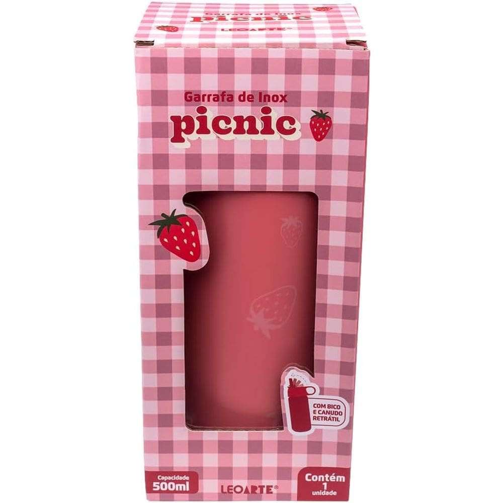 Garrafa Inox Picnic 500 Ml - Caixa C/ 1 Und Leoarte