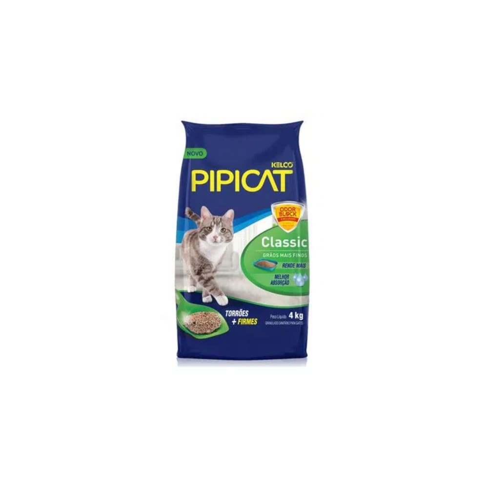 Areia Sanitária Gatos Pipicat Classic 4kg