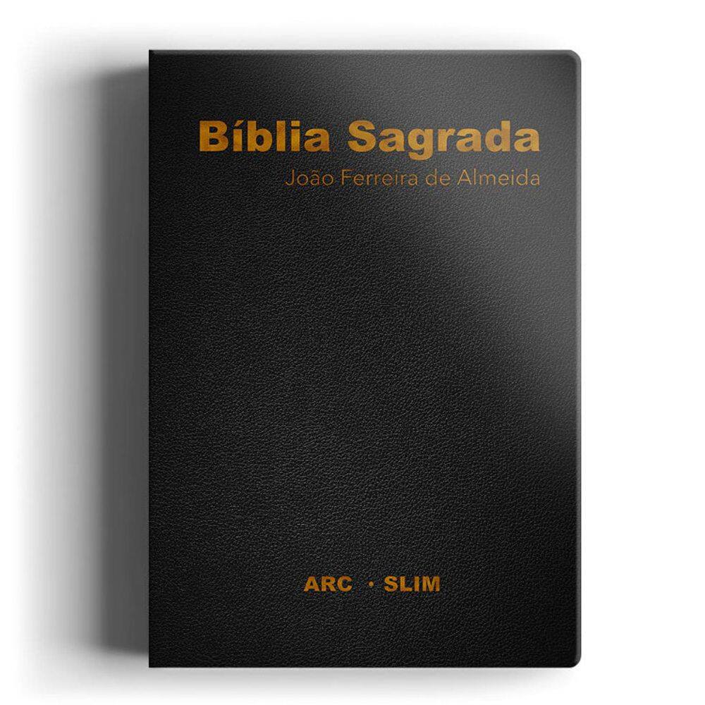 Bíblia Sagrada - Rc - Slim - Capa Couro Preta