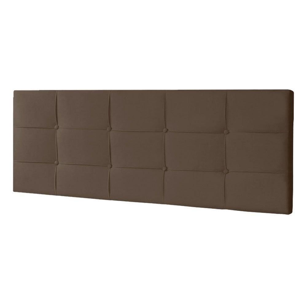 Cabeceira Painel Queen 1,60m Roma Suede Marrom