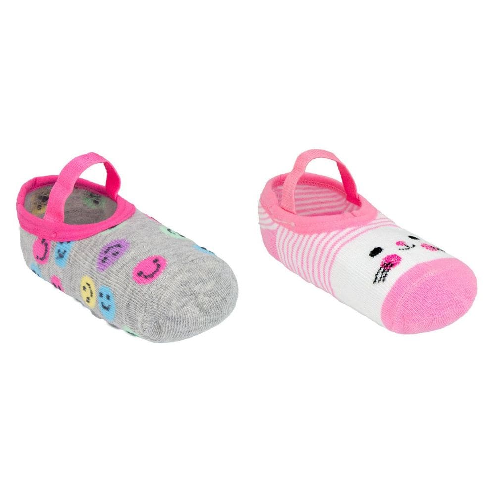 Kit Meia Sapatilha Bebê Rosa 2 pares Tam.26 a 30 - Pimpolho