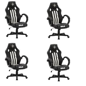 Kit 4 Cadeiras Gamer Atlético Mineiro Cam 3316 Espresso Móveis Preto