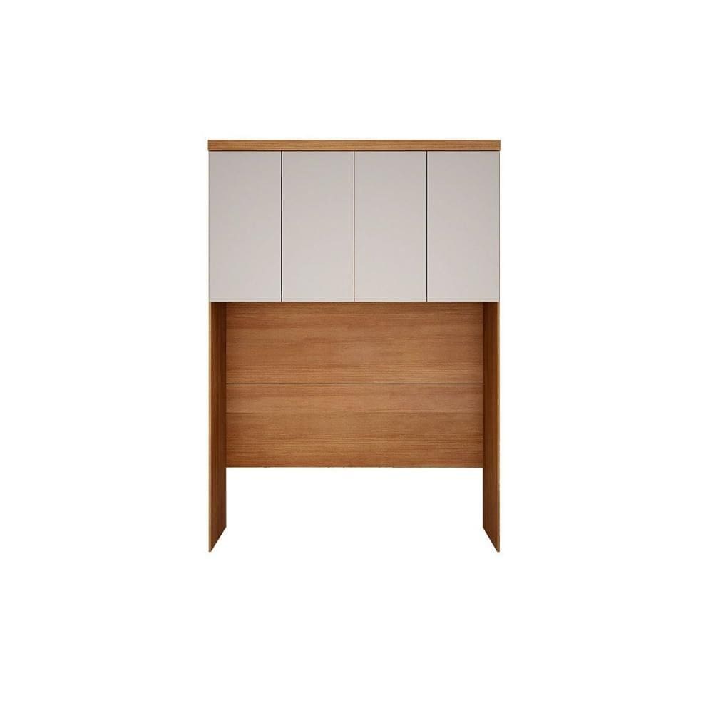 Modulado de Quarto Armário Ponte Aéreo Casal Rizon c/ 4 Portas Freijo Cumaru c/ Fendi - Novo Horizonte