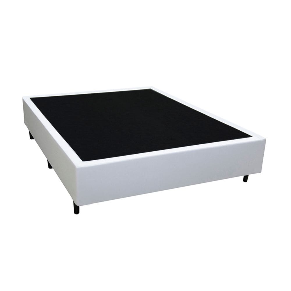 Cama Box Casal 138 Branco Sintetico - Santo Box