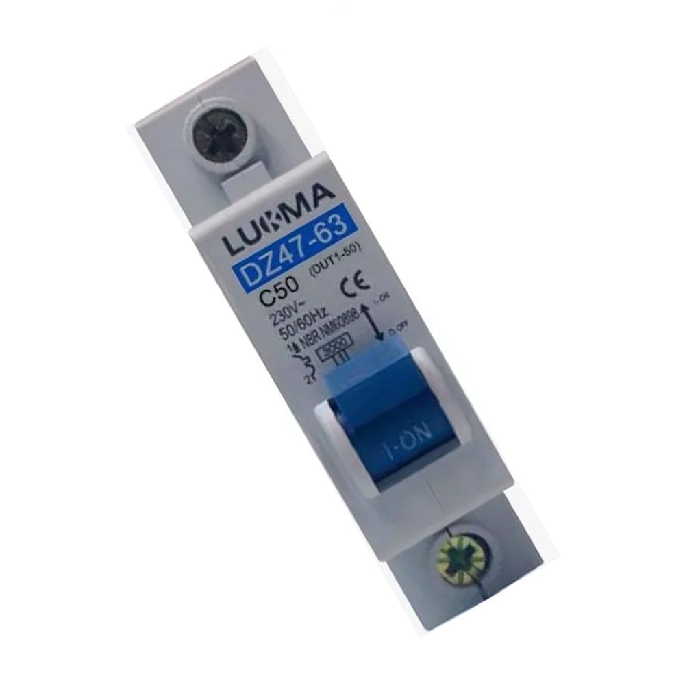 Disjuntor Unipolar Din 50A - Curva C - lukma