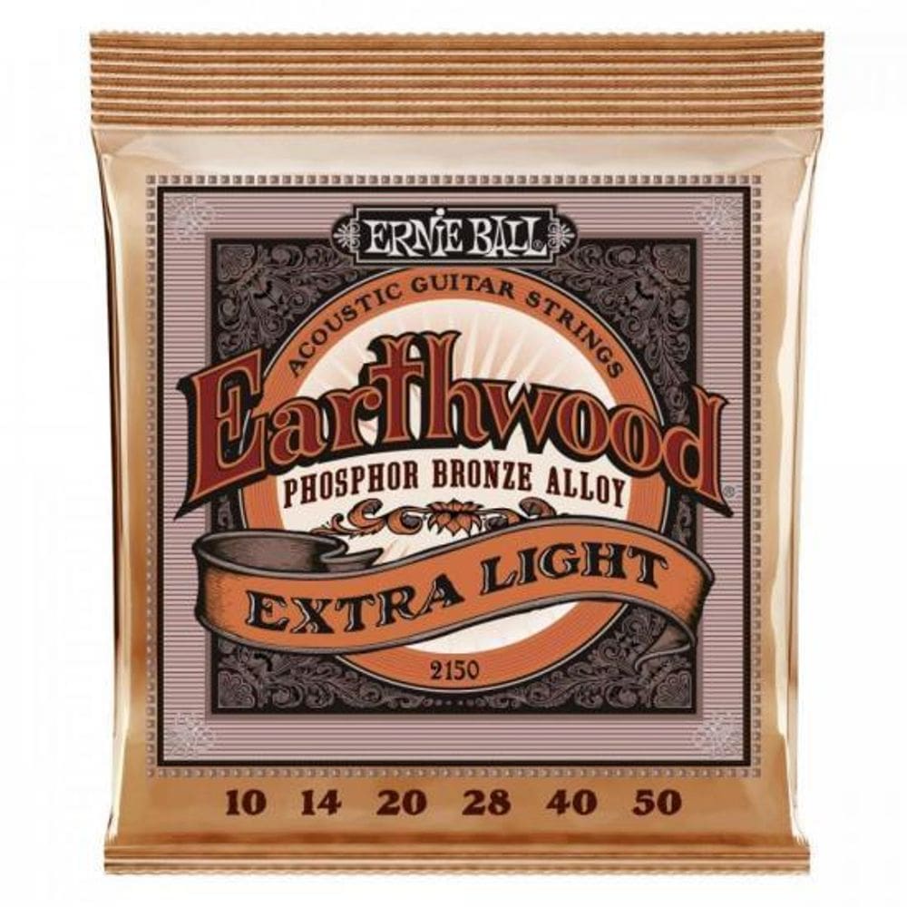 Encordoamento Para Violão Aço .010 Extra Leve Earthwood 2150 Ernie Ball [F002]