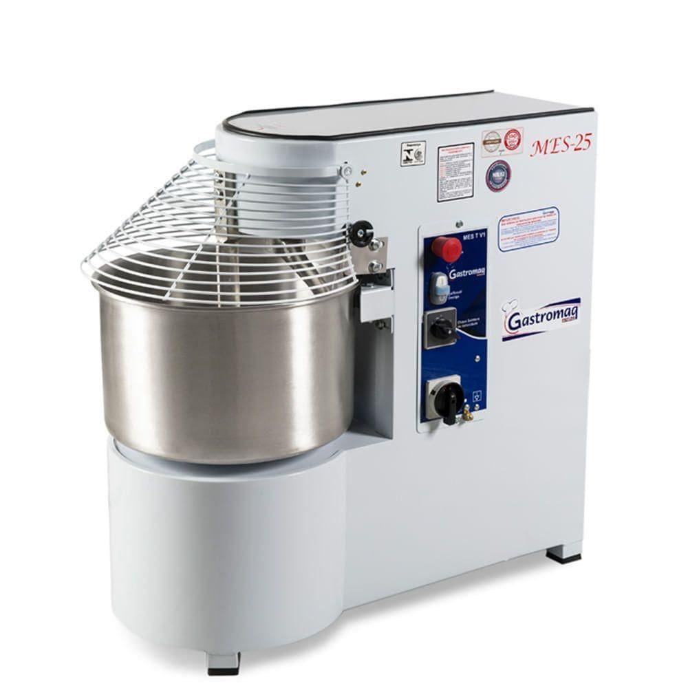 Amassadeira Espiral Trifásica 25kg Mes25 Gastromaq Masseira 2 Velocidades Epóxi 220v