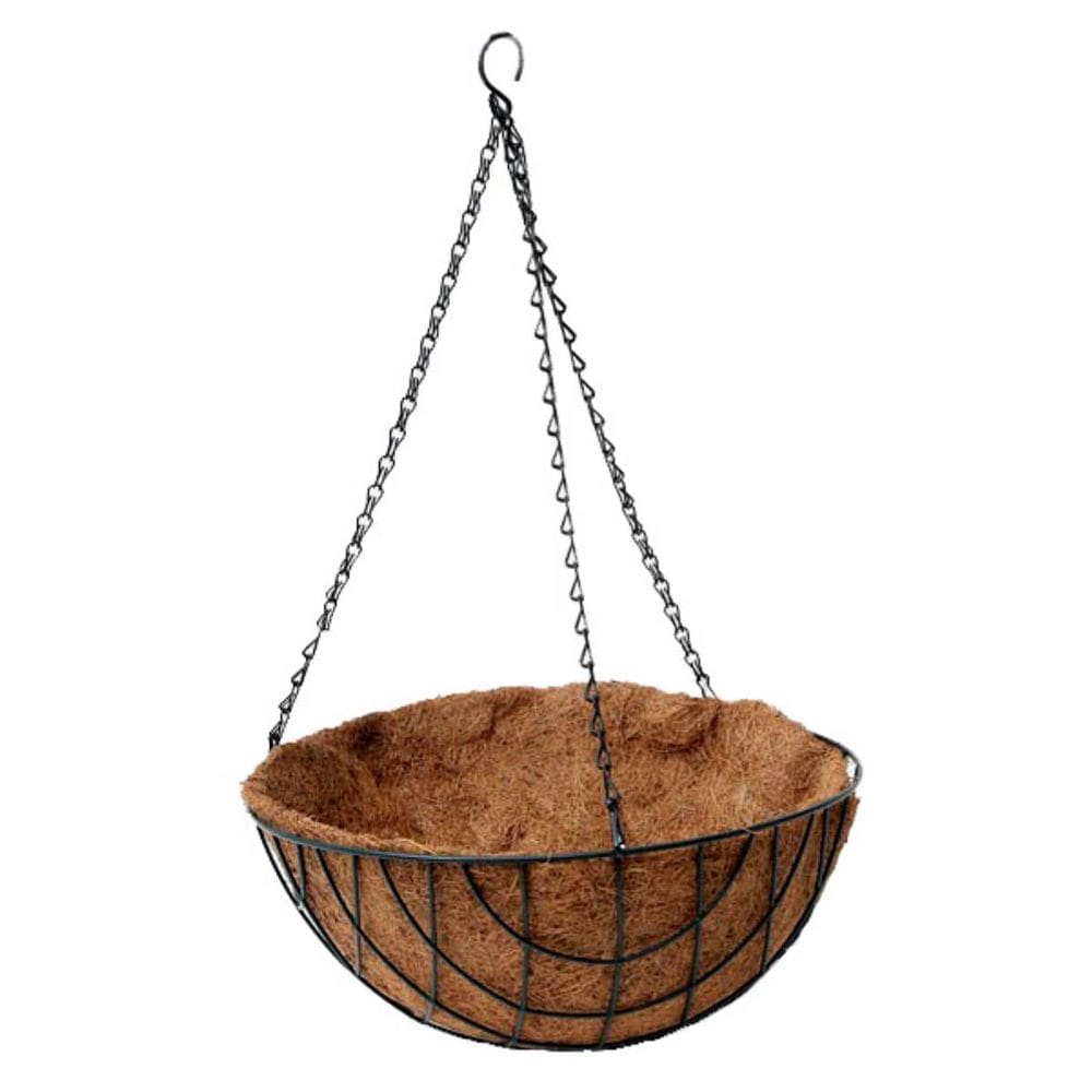 Vaso Suspenso em Fibra de Coco (25X12) TOP GARDEN