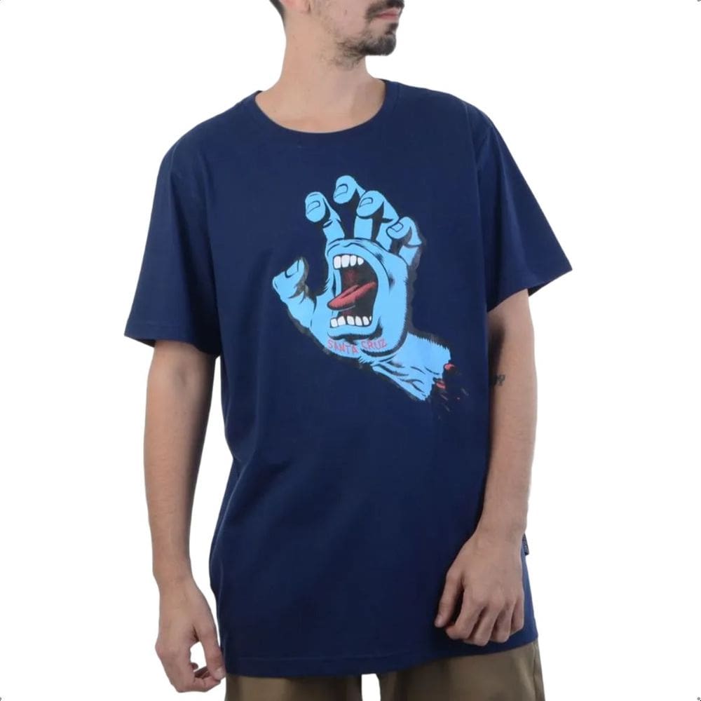 Camiseta Masculina Santa Cruz Screaming Hand Scary