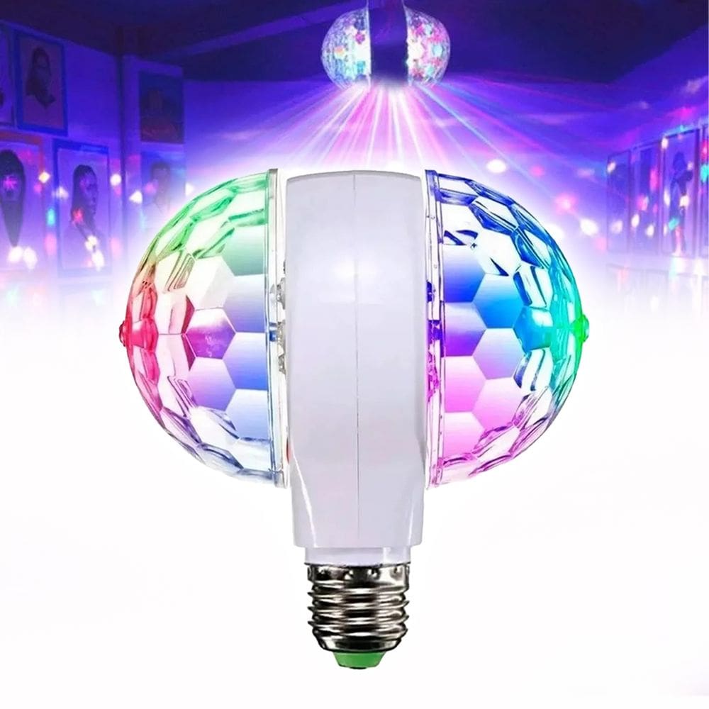 Lâmpada Led Globo Giratório RGB