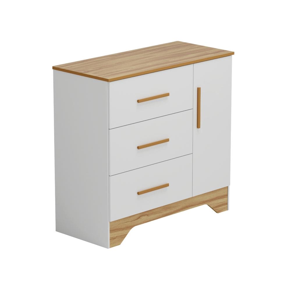 Comoda Bebe Moveis Peroba Popy 03 gavetas 01 pt Ls MDF