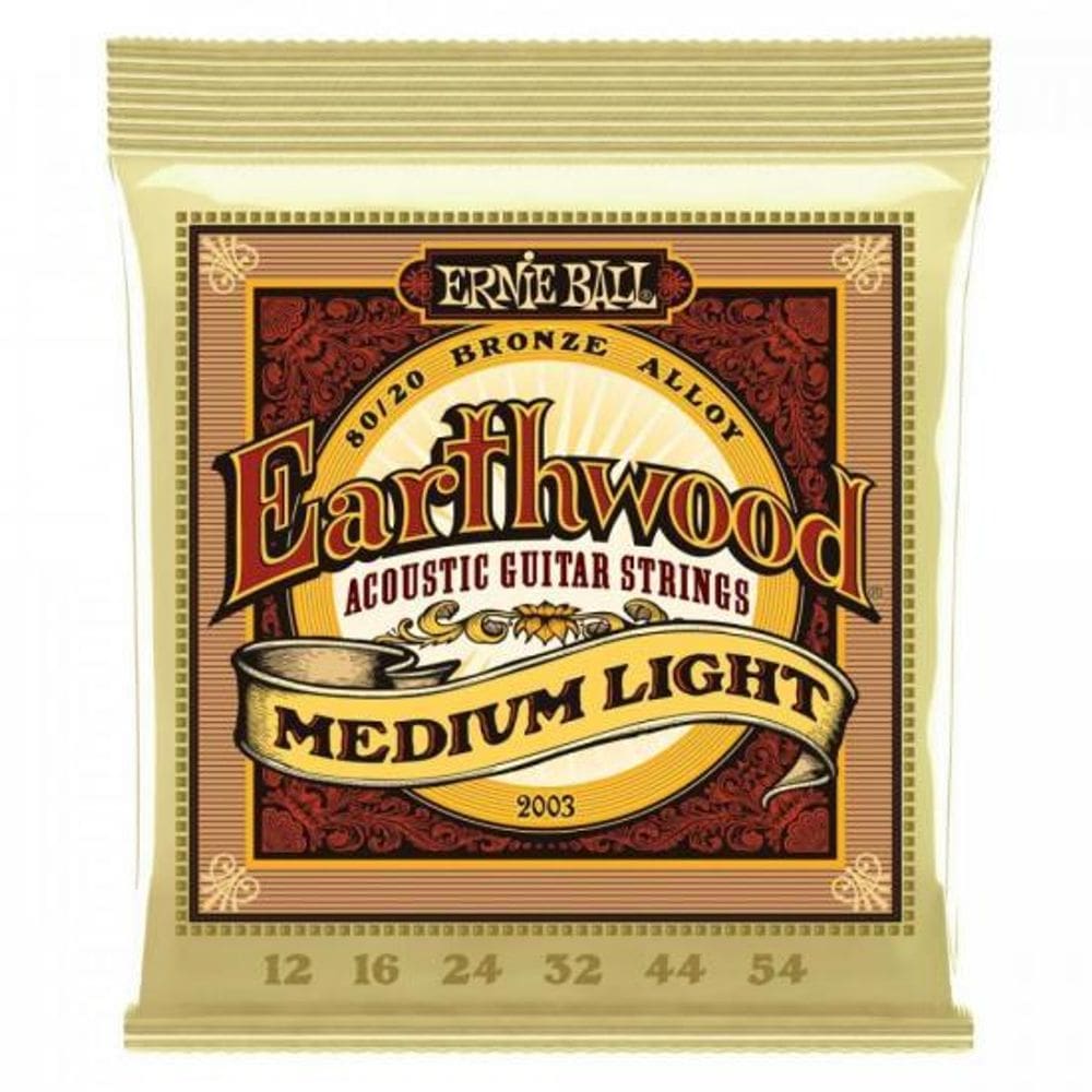 Encordoamento Para Violão Aço .012 Médio Leve Earthwood 2003 Ernie Ball [F002]