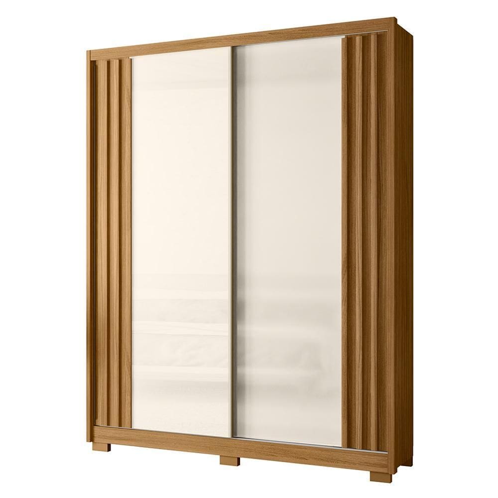 Guarda Roupa Solteiro Colorado Ripado 2 Portas Deslizantes - Moval