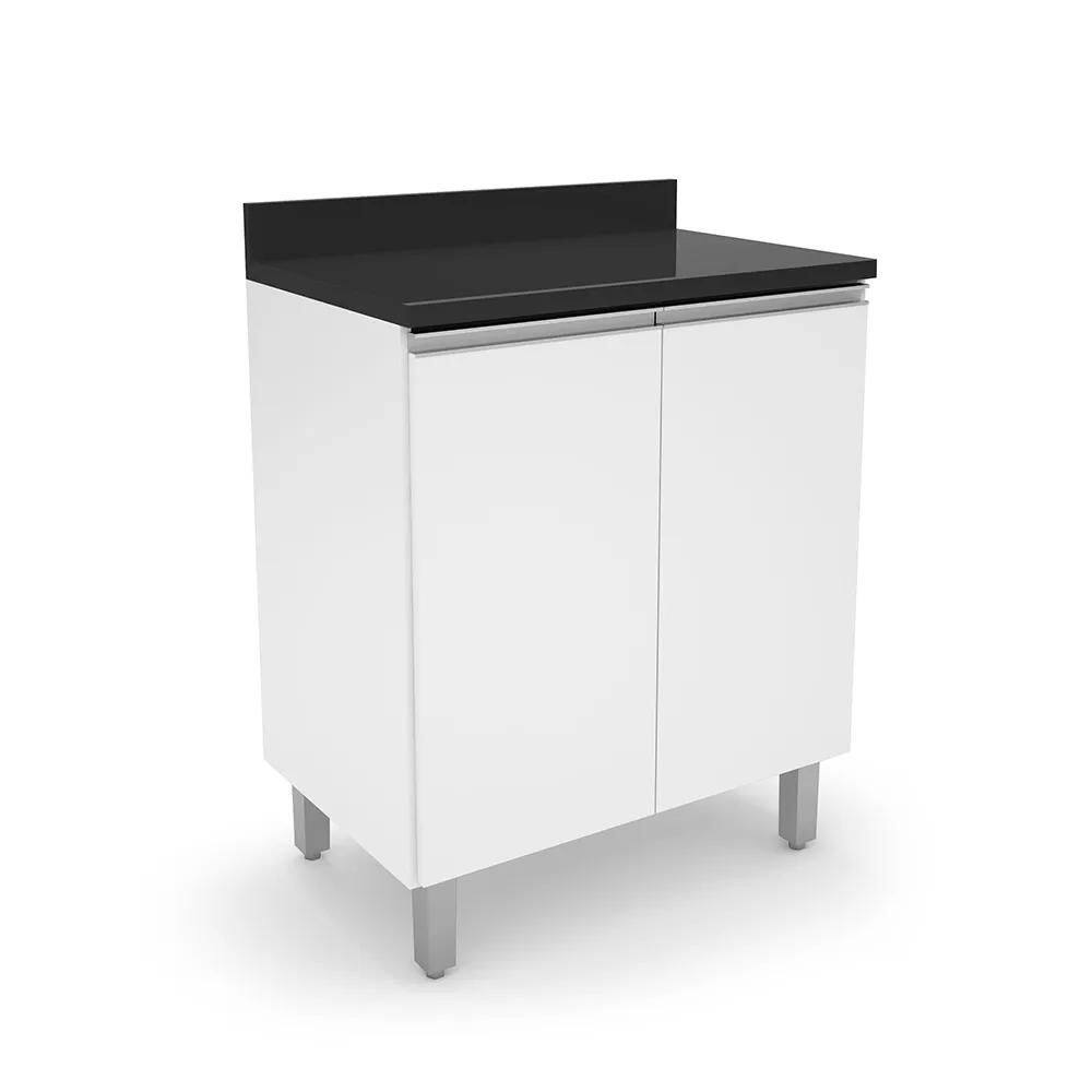 Balcão Gabinete De Cozinha E Lavanderia Com 2 Portas Top Class Branco Batrol