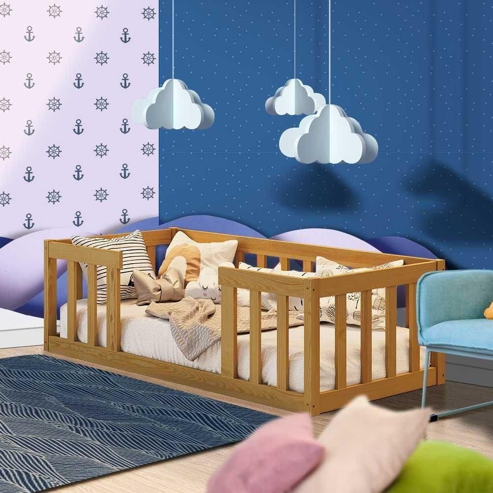 Cama Cercadinho Montessoriana Nogueira Cuko Shop Jm
