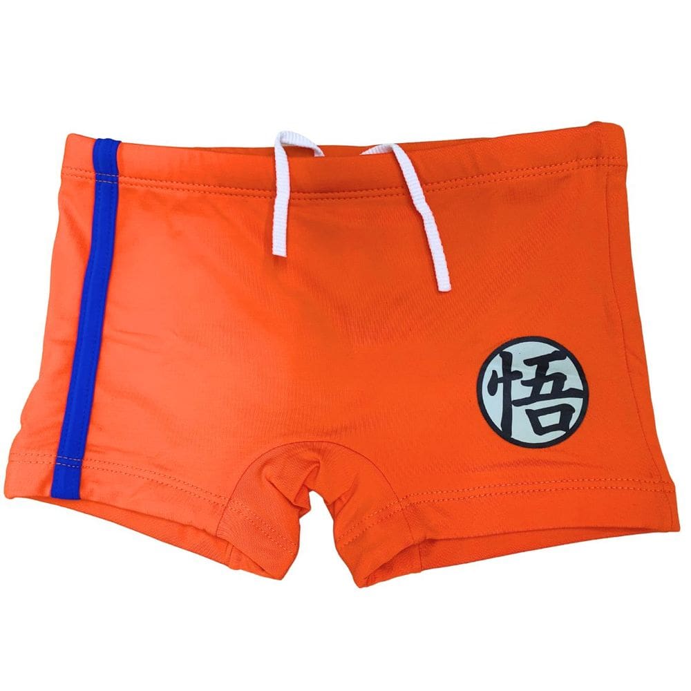 Sunga Infantil Boxer Natação Dragon Ball Z Dbz Proteção Solar Uv Filtro Fator Fps 50 Praia Piscina