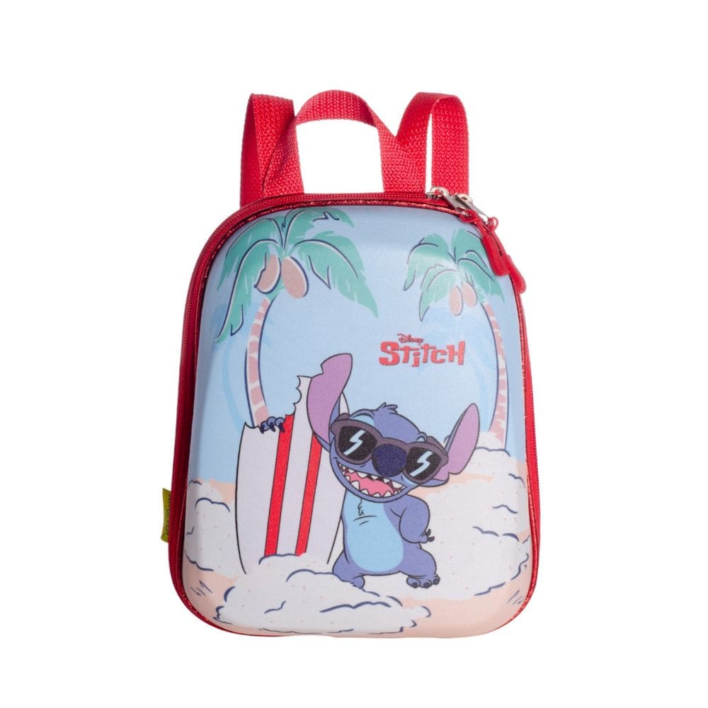 Lancheira de Costas Stitch Praia 3D Infantil Impermeável