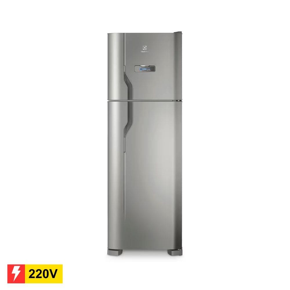 REEMBALADO: Geladeira Electrolux DFX41 Frost Free com Turbo Congelamento 371L Inox - 220V
