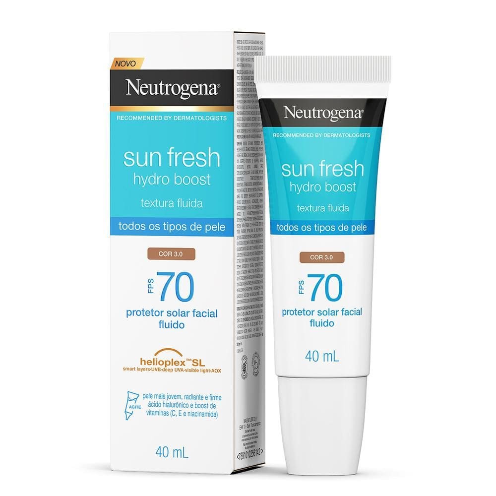 Protetor Solar Neutrogena Sun Fresh Hydro Boost Cor 3.0 FPS70 40ml