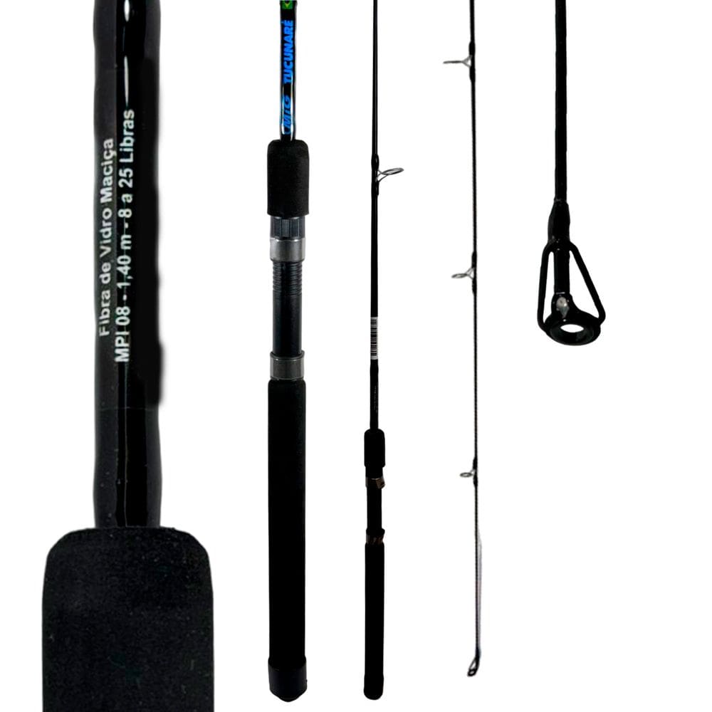 Vara Pesca MIG Tucunaré 08-25lb Inteiriça MIP08 1,40m Fibra de Vidro Molinete