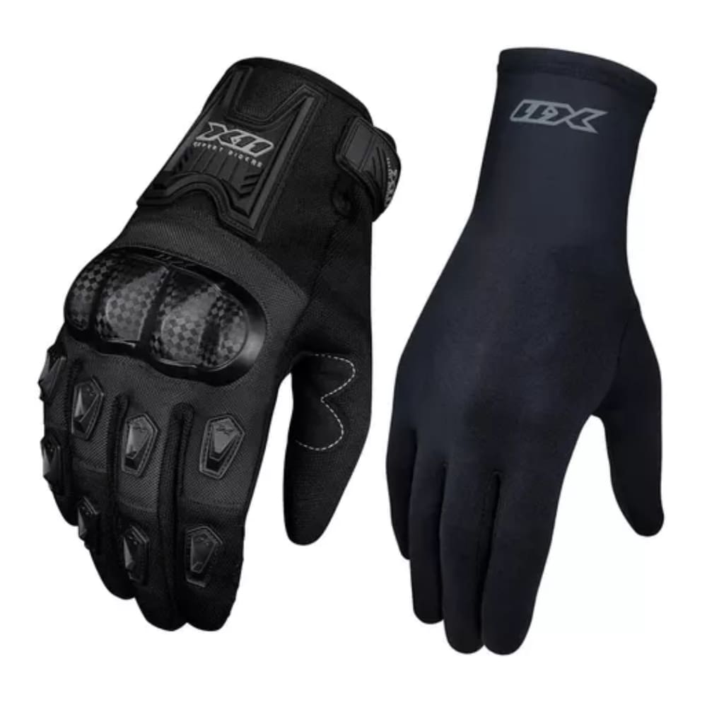 Kit Luva X11 Blackout 2 Mais Luva Thermic Segunda Pele