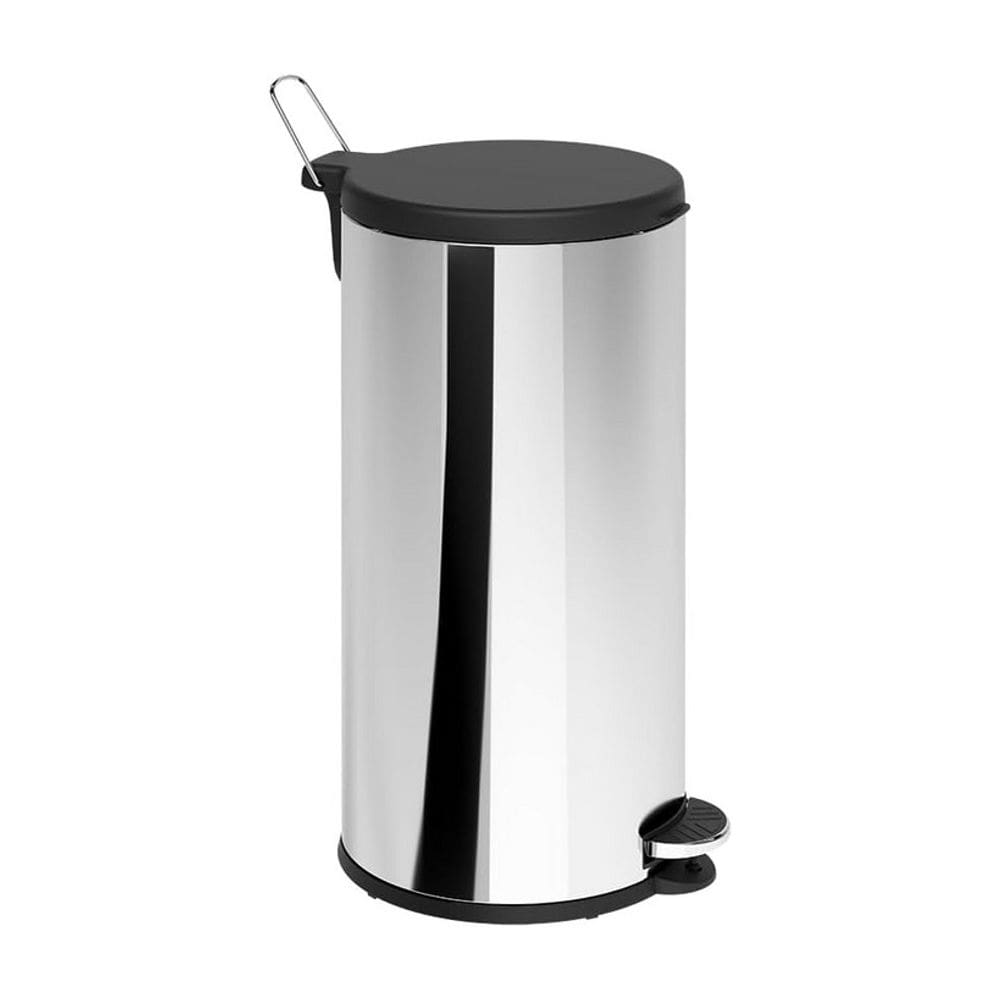Lixeira com Pedal 20 L Aço Inoxidável com Tampa em Polipropi