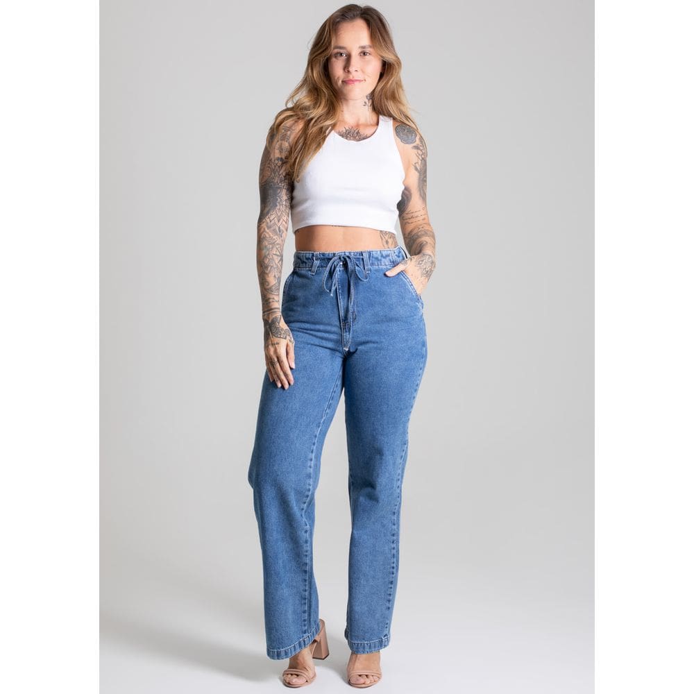 Calça Jeans Sawary Wide Leg
