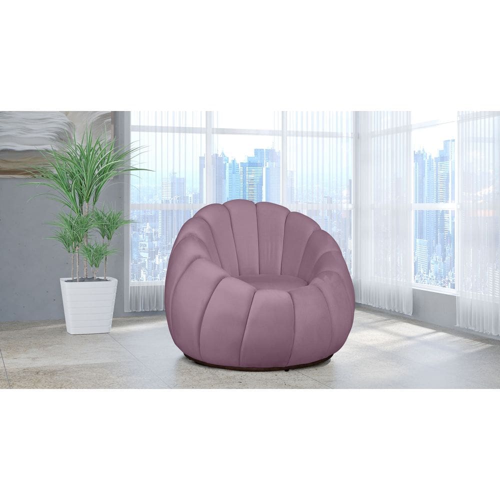 Poltrona Decorativa Concha Veludo Rose - Londrilar