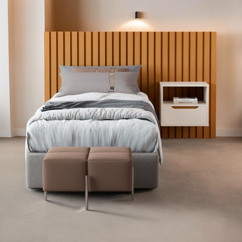 Cabeceira Solteiro Maracá com 01 Mesa de Cabeceira JB Móveis