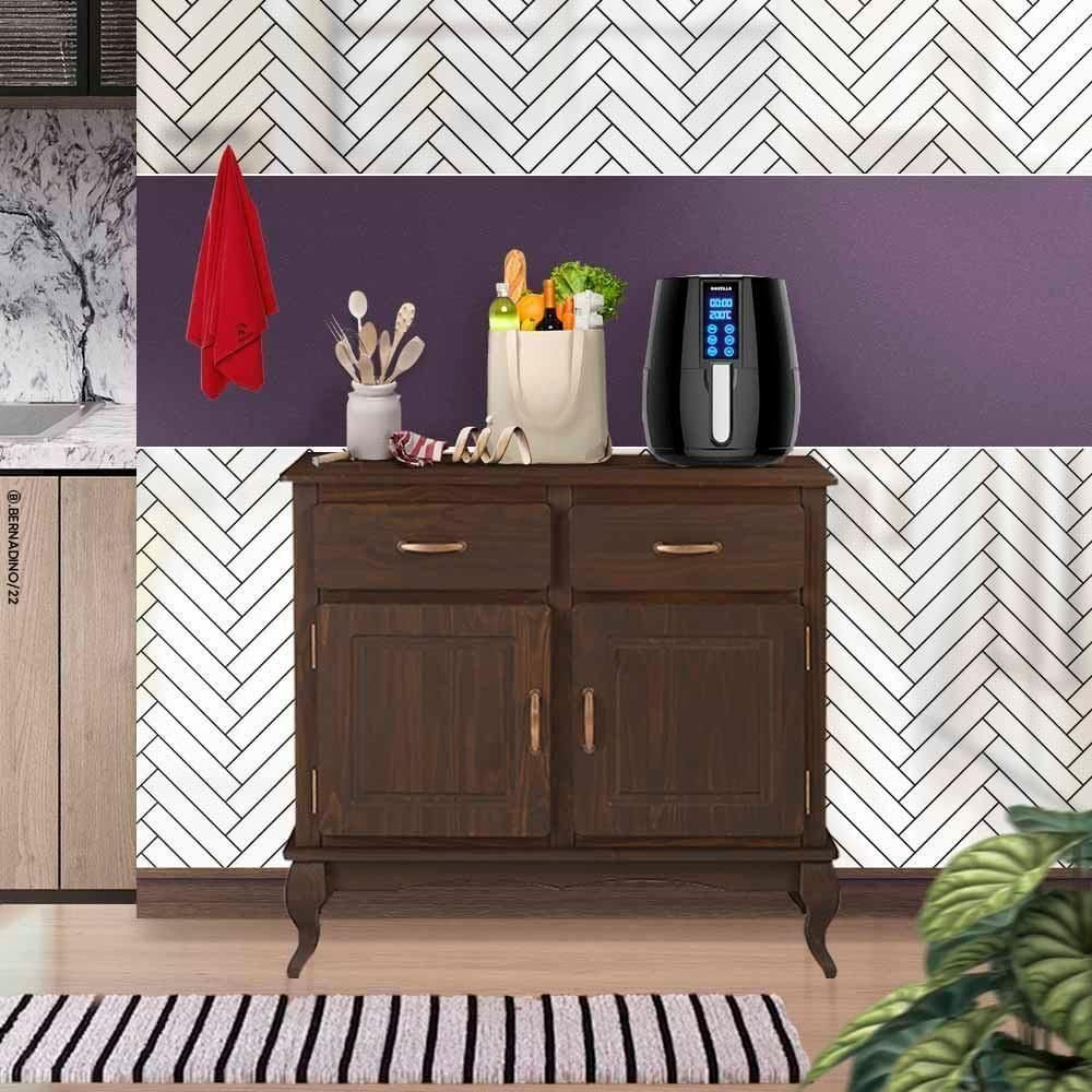 Balcão Rústico Para Cozinha 2 Portas 2 Gavetas Madeira Maciça Imbuia Shop Jm