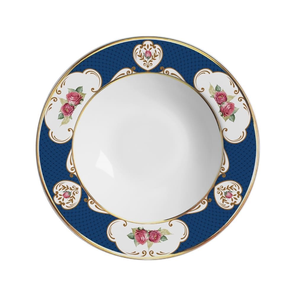 Conjunto com 6 Pratos Fundo Singapura Azul Ø25cm