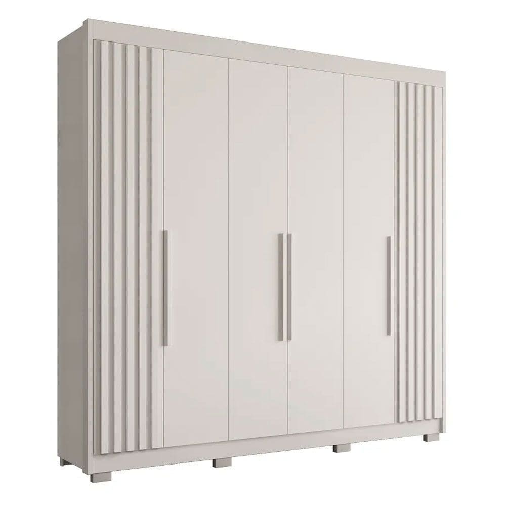 Guarda Roupa 6 Portas Casal e 6 Gavetas Branco Salleto Granada