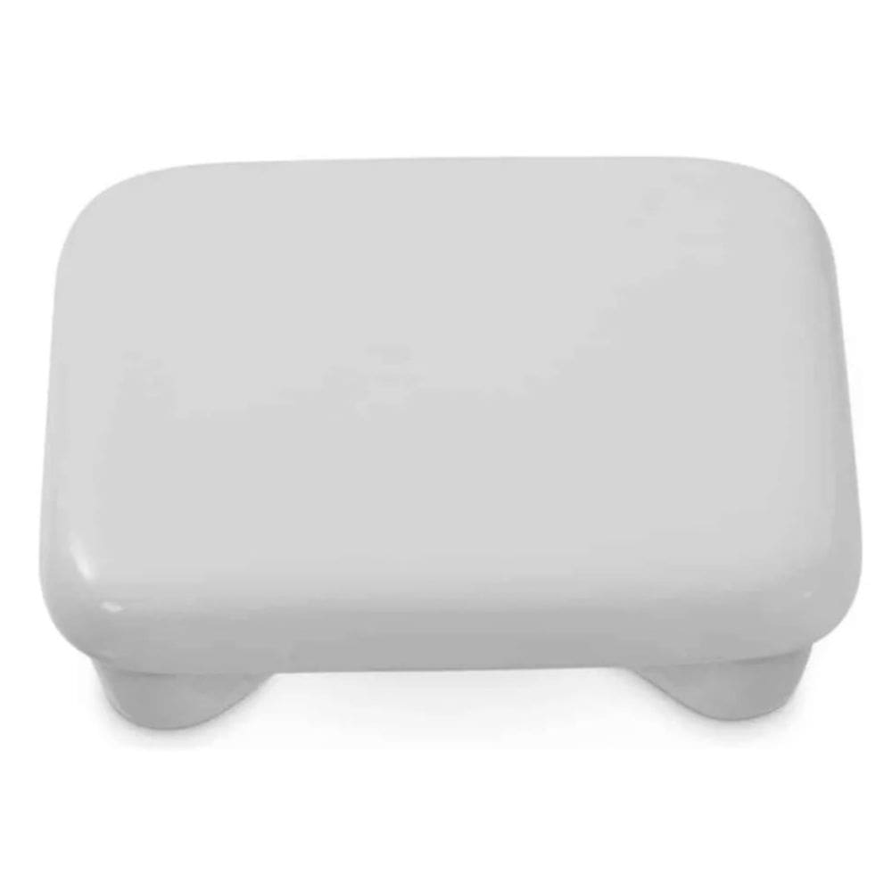 Tampa Cuba Slim Acabamento Quadrado Para Valvula De Escoamento 80Mm Branco Reposição