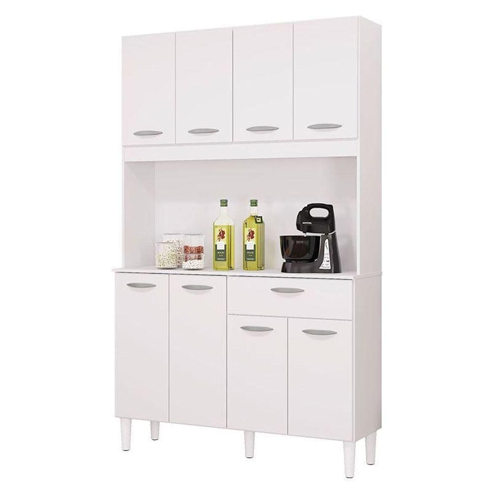Cozinha Kit Cassia 8 Portas Branco - Poquema