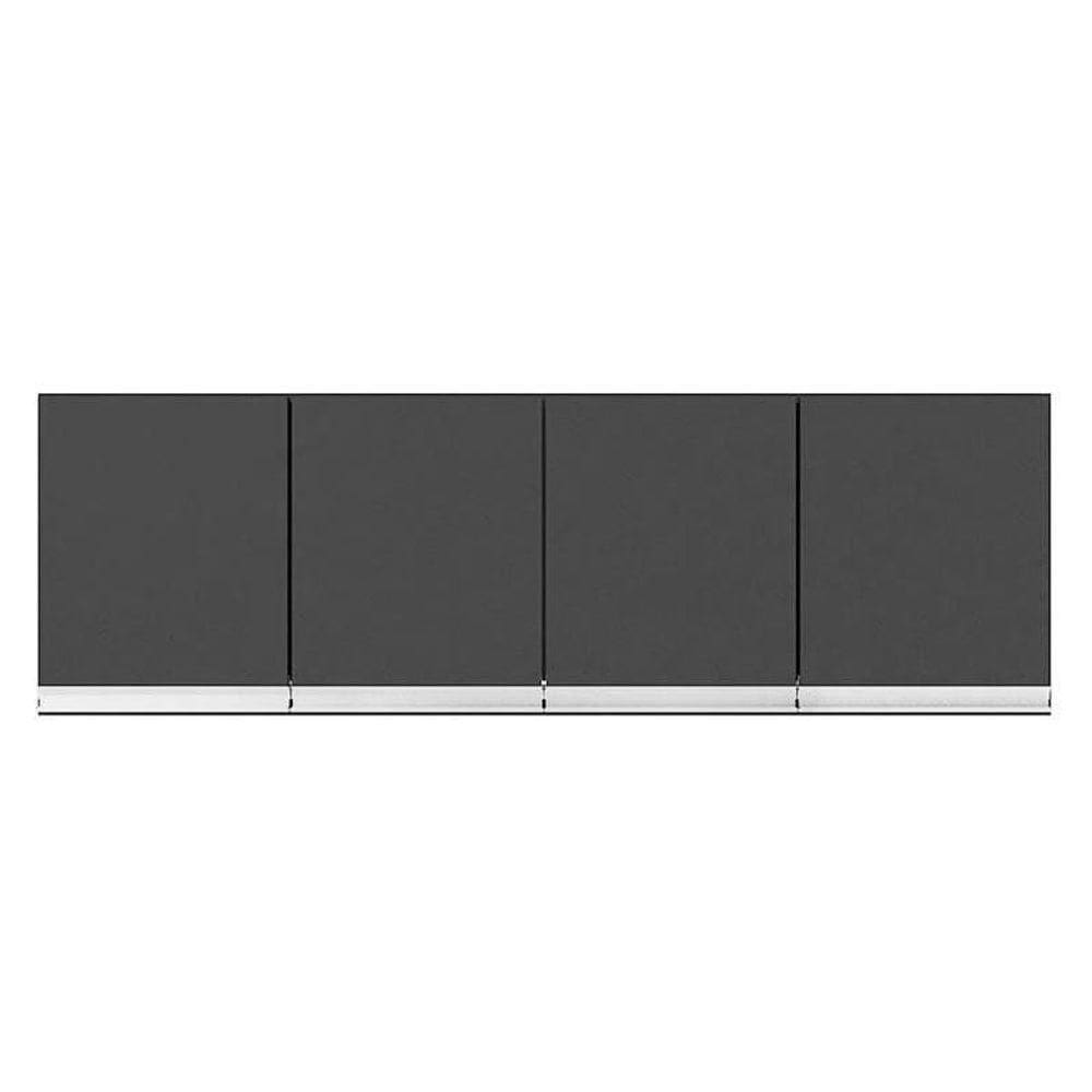 Armário Aéreo Para Cozinha Andréia 4 Portas 150 Cm Cinza Fosco - Ajl