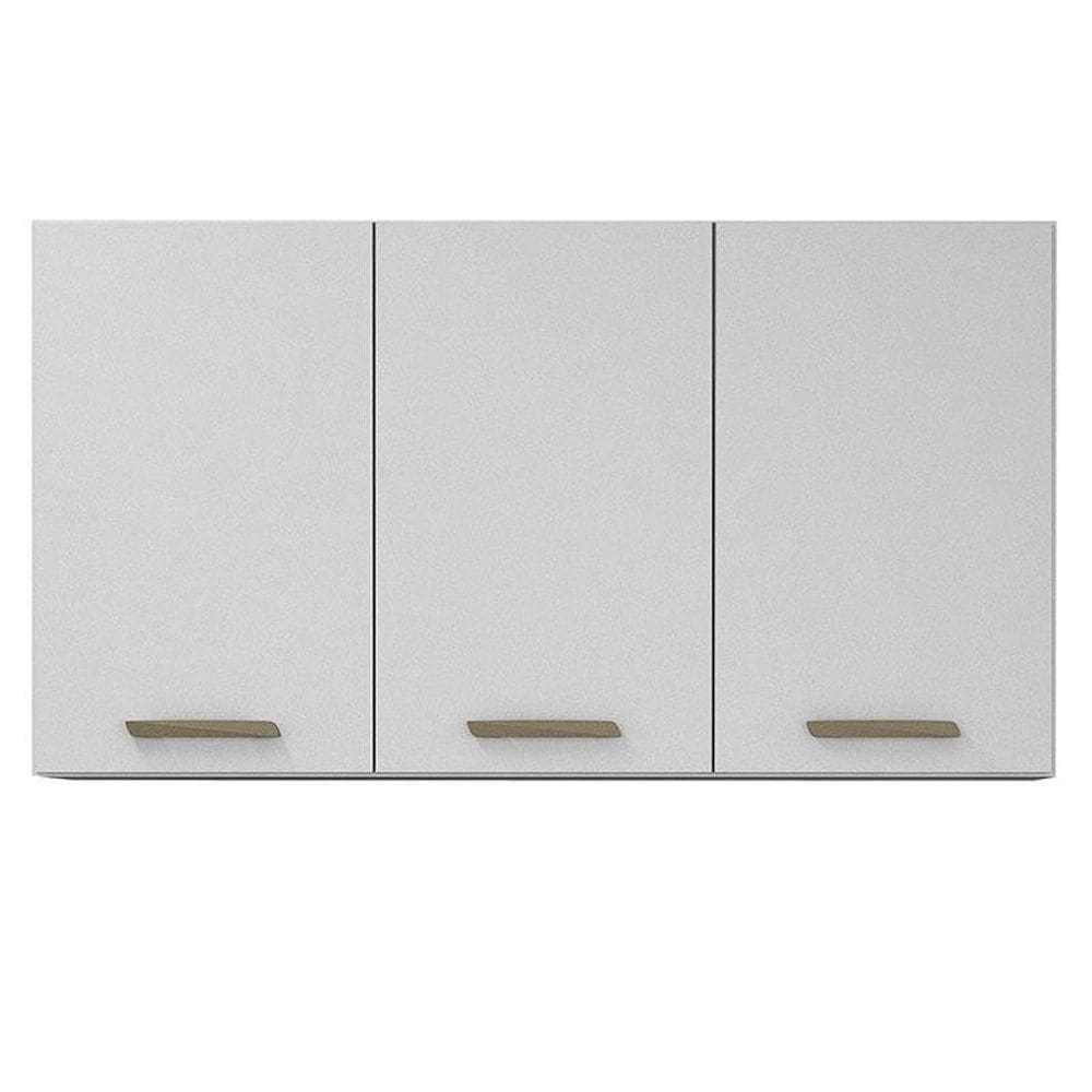 Armário Aéreo São Luís 3 Portas Branco - Valdemóveis