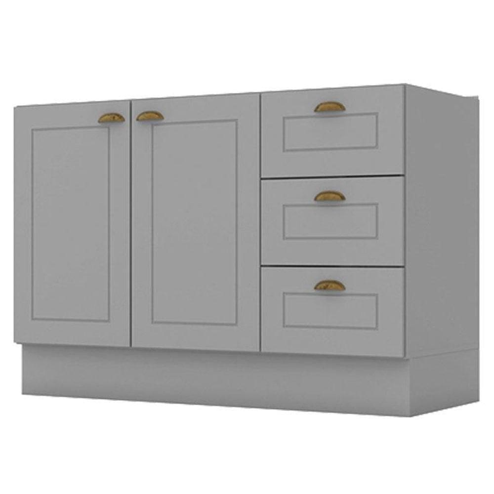 Balcão De Pia 120 Cm Americana Cinza - Henn