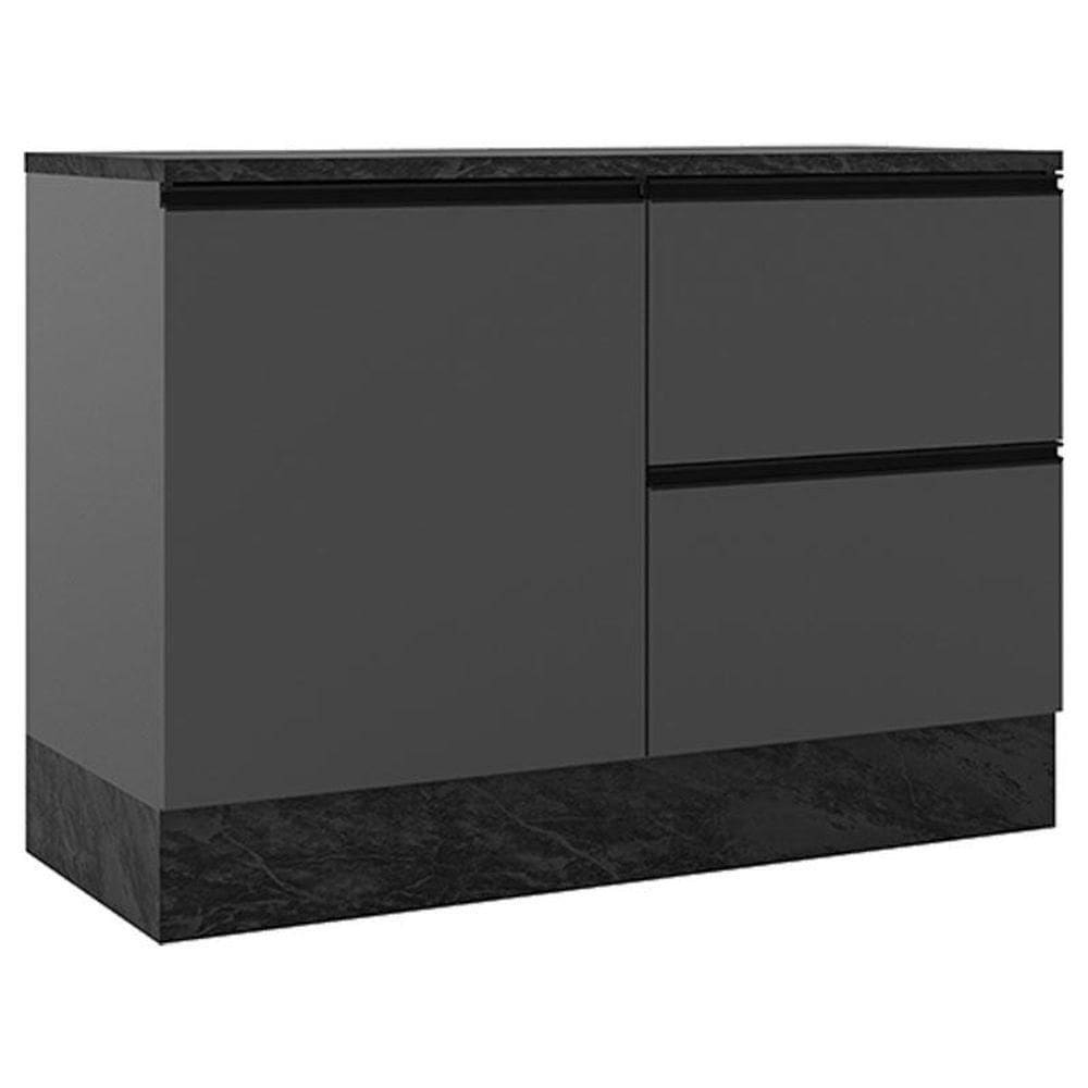 Balcão De Cozinha 120cm Etna Grafite - Poliman