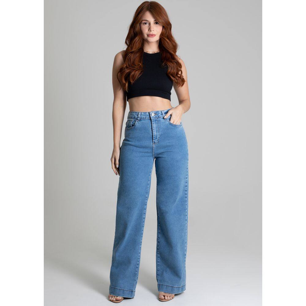 Calça Feminina Wide Leg Sawary Jeans