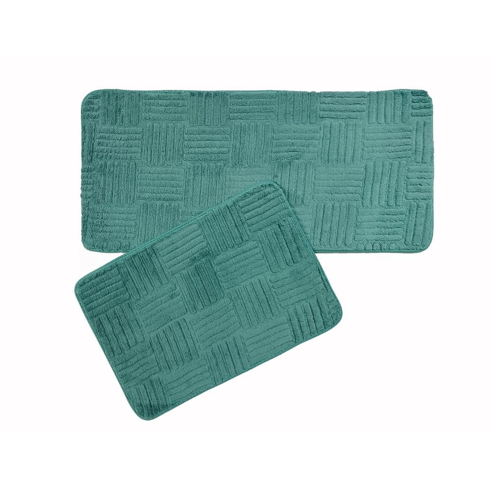 Kit Tapete + Passadeira Antiderrapante Com Felpa Macio 2 Pçs