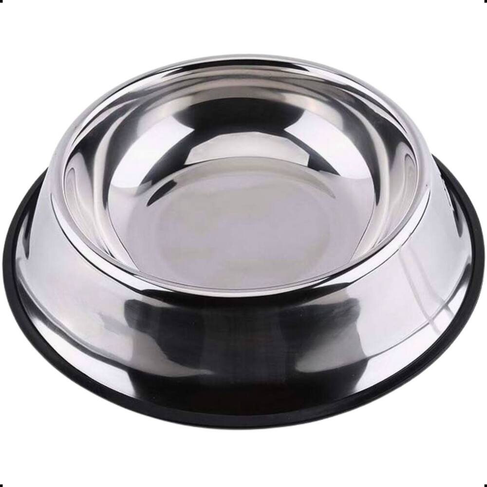 Comedouro Tigela Pote Inox Para Cão Gato Pets 300ml 18 Cm P