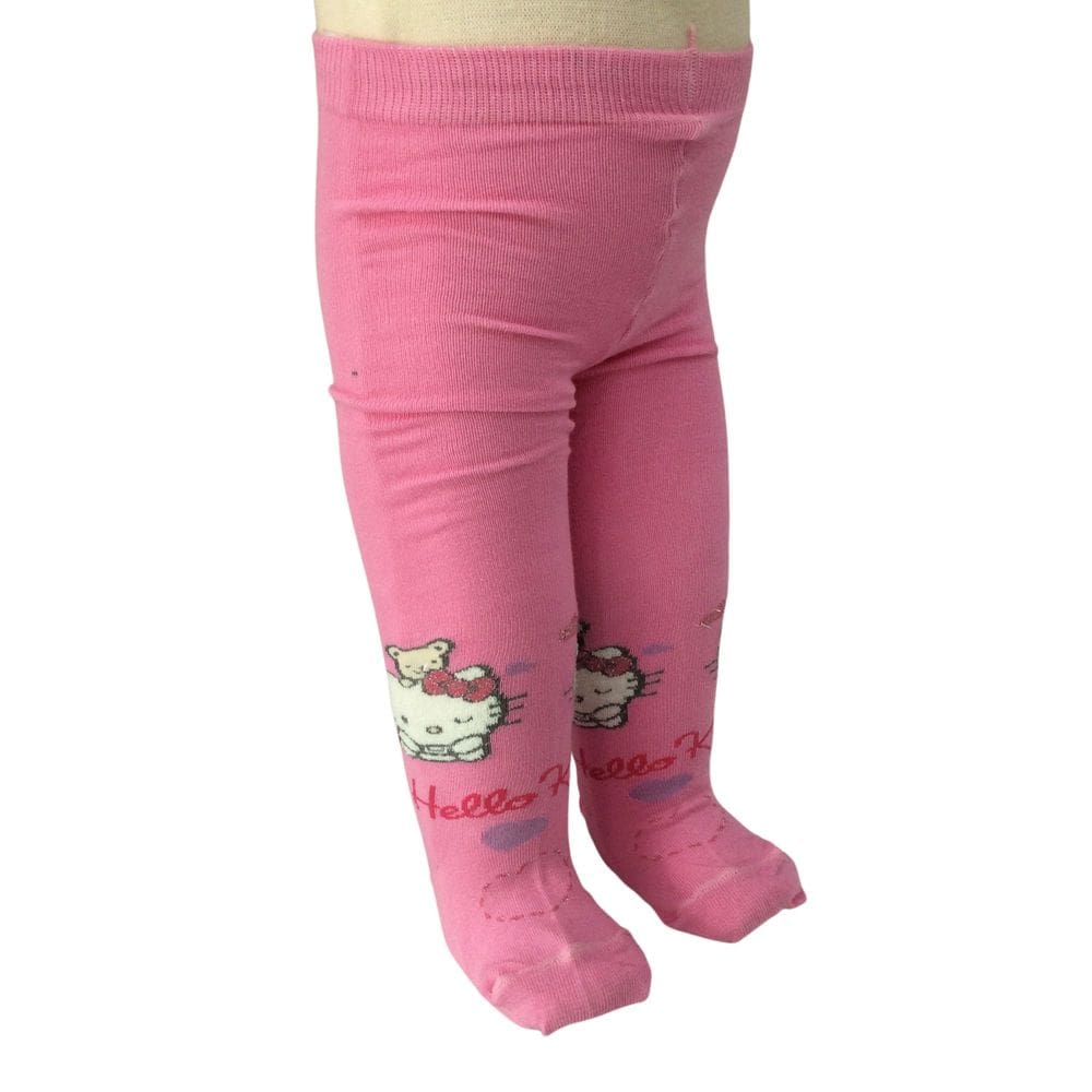Meia Calça Infantil fem Lupo Rosa Hello Kitty