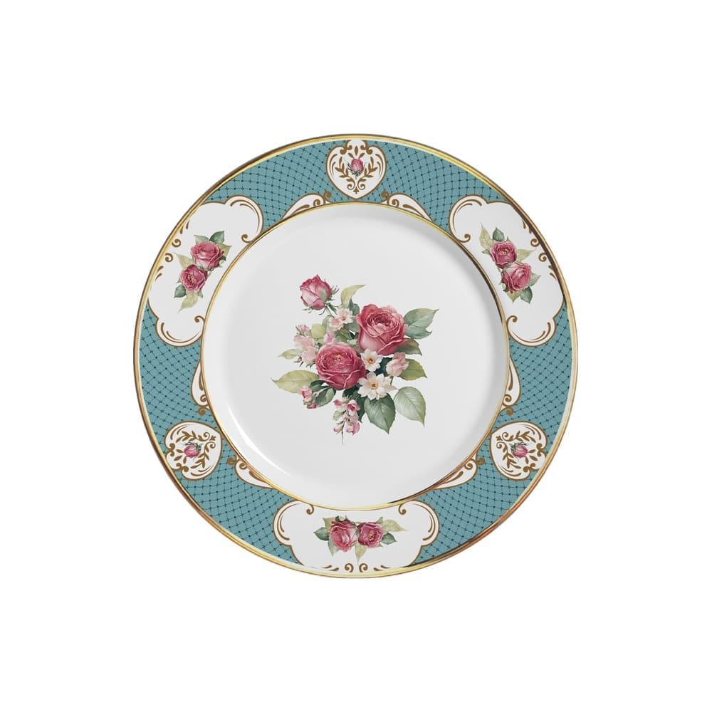 Conjunto com 6 Pratos de Sobremesa Singapura Turquesa Ø21cm