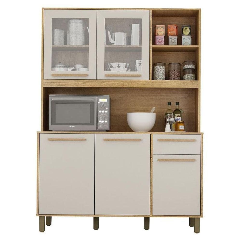 Armário De Cozinha Rubi Cinamomo Off White - Valdemóveis
