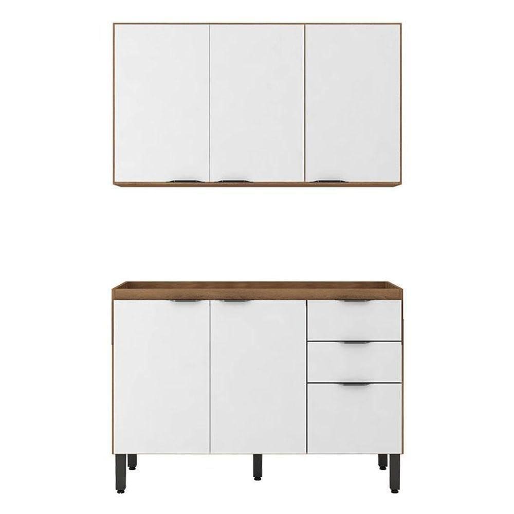 Cozinha Modulada Firenze Fi0009 Amêndola Branco - Demóbile