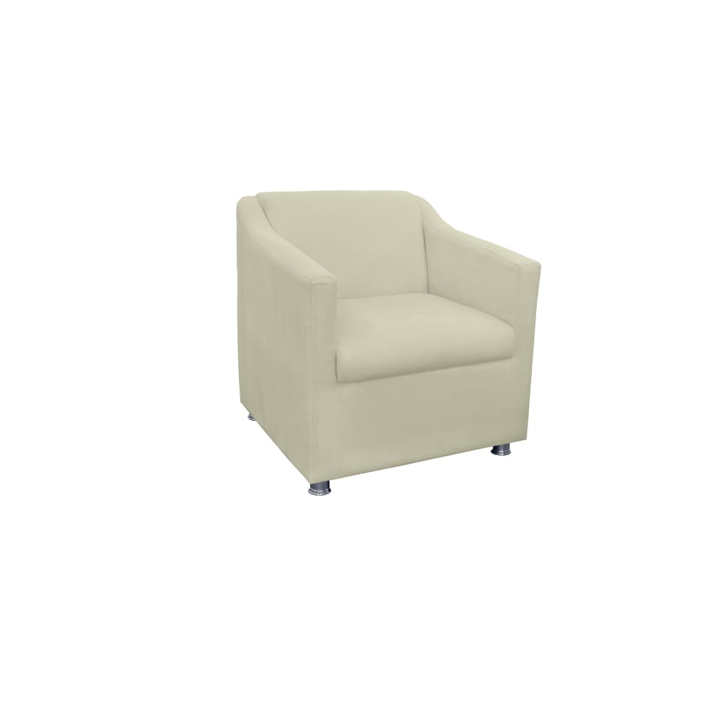 Poltrona Decorativa Tilla Suede Bege - Montanaris Decor