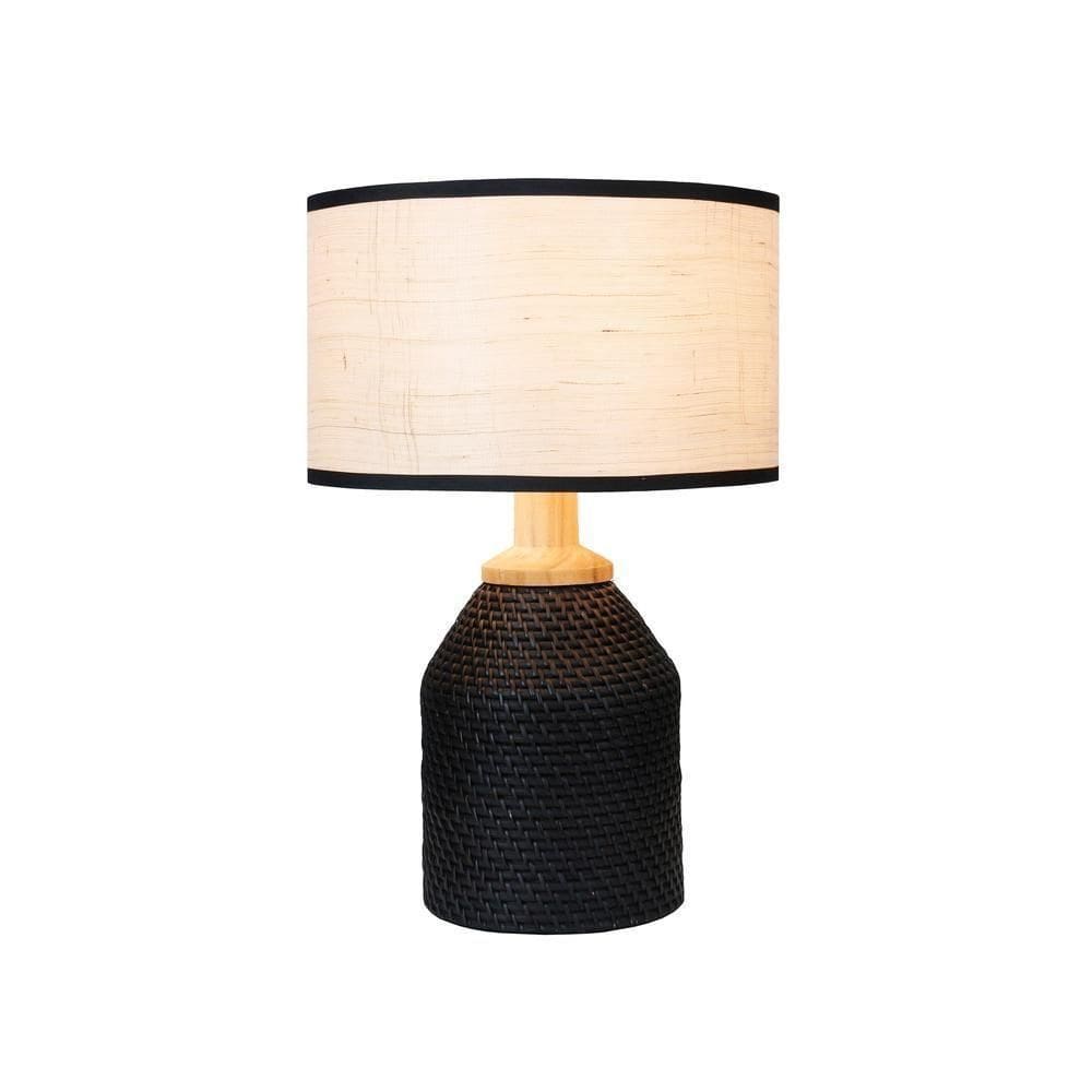 Abajur / Luminária De Mesa O`thentique Modelo Moda Com Rattan
